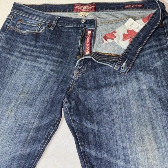 Lucky Brand Jeans Mens 38x30 361 Vintage Straight Blue Dark Wash Relaxed Fit EUC - Picture 1 of 12